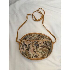 Vintage Tapestry Style Purse Shoulder Bag Floral Made in Italy